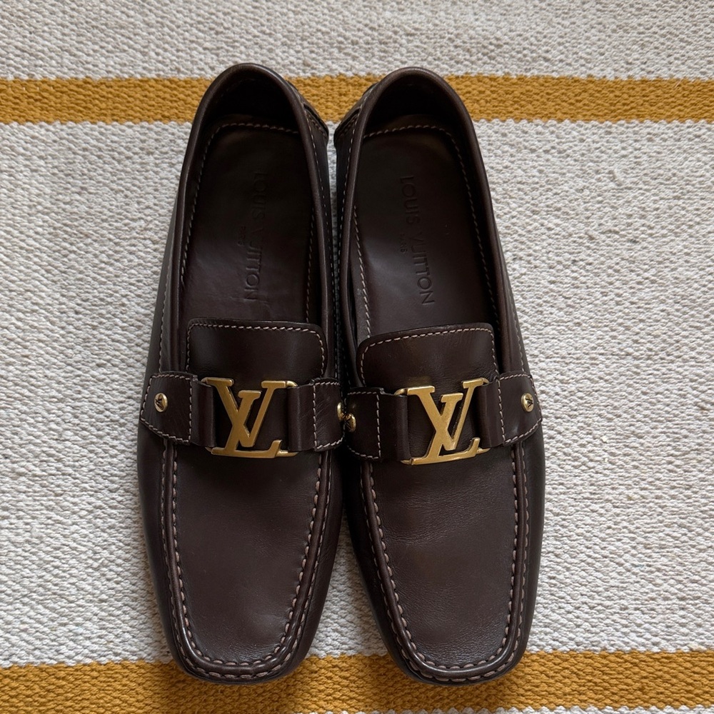 Like New Louis Vuitton Monte Carlo Mocassin Dark Brown, 10